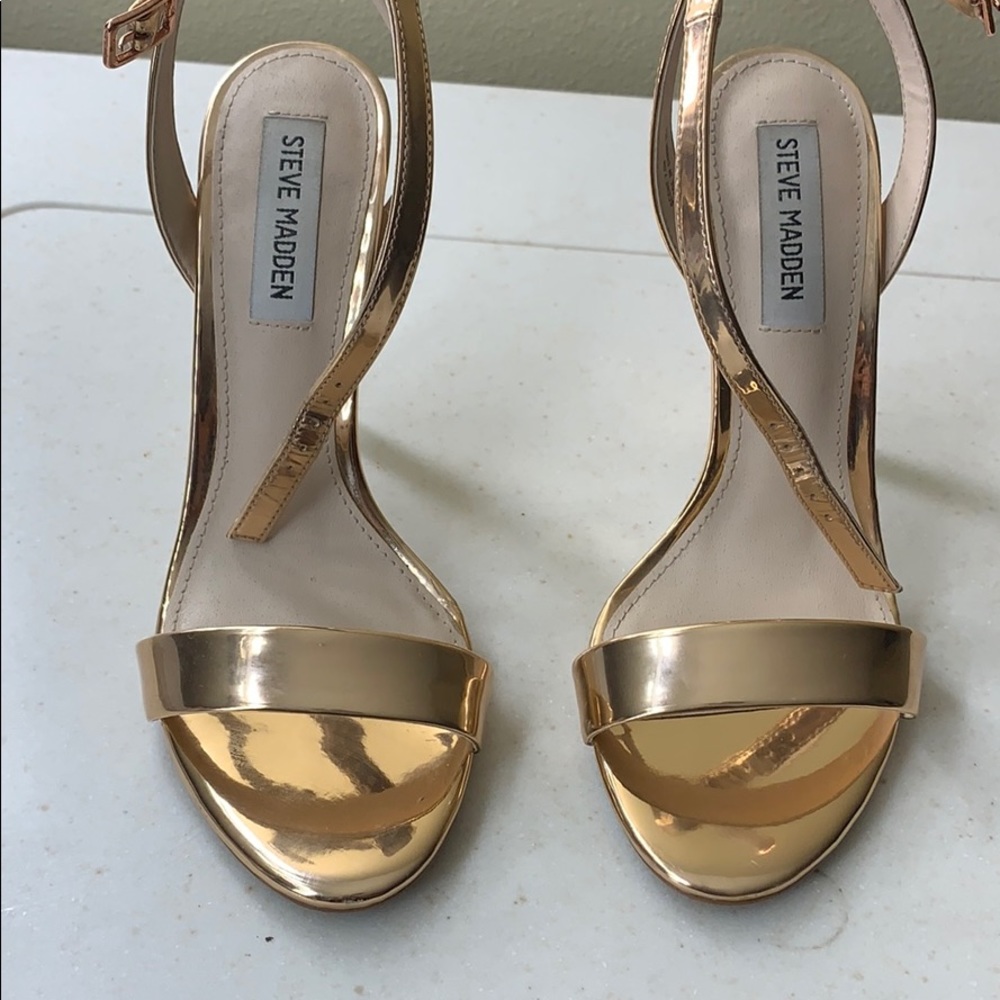 Rose gold sandals heel from Steve Madden 7.5